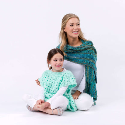 Red Heart Crochet Simply Stated Child Poncho Crochet Poncho made in Red Heart With Love Yarn