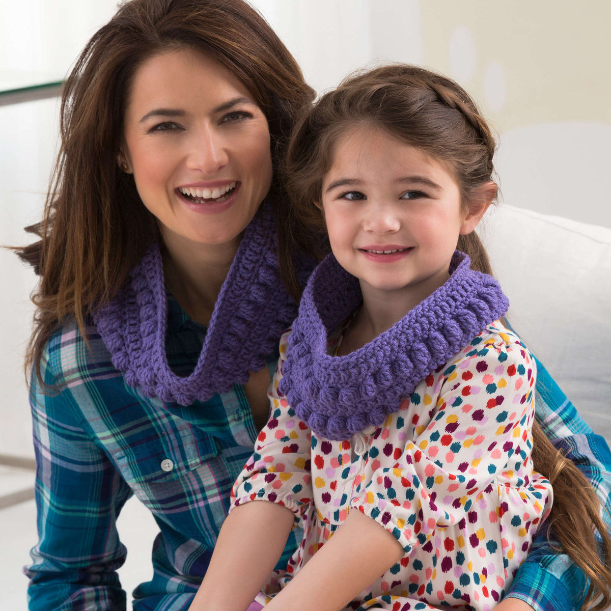 Crochet Cowl made in Red Heart Super Saver Yarn
