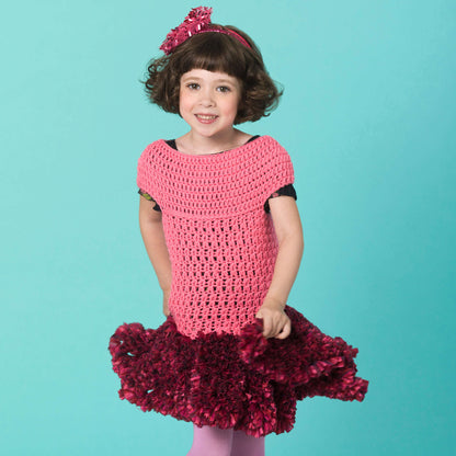 Red Heart Crochet Twirl Party Dress Crochet Dress made in Red Heart Boutique Yarn