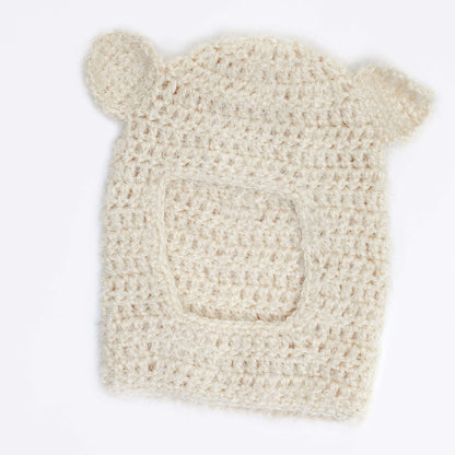 Red Heart Polar Bear Crochet Balaclava Hood Crochet Hood made in Red Heart Hygge Yarn