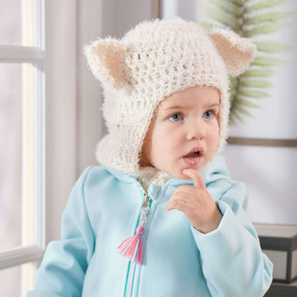 Red Heart Polar Bear Crochet Balaclava Hood Crochet Hood made in Red Heart Hygge Yarn