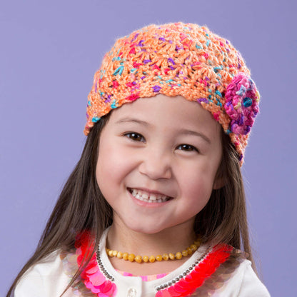 Red Heart Crochet Vintage Cutie Hat Crochet Hat made in Red Heart Gumdrop Yarn