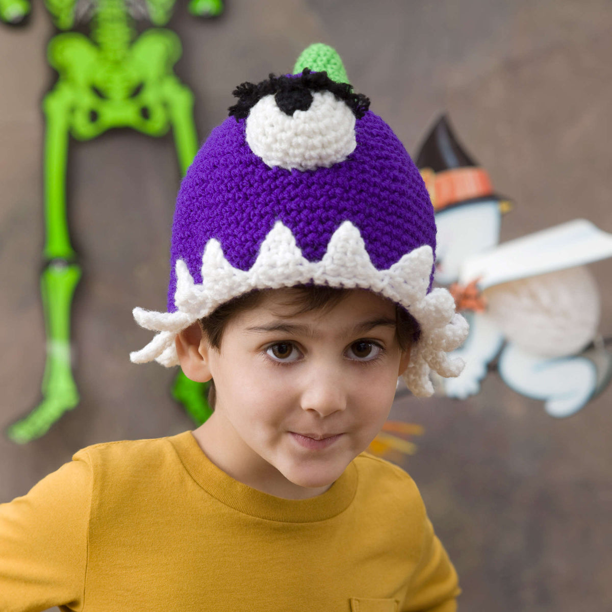 Crochet Hat made in Red Heart Super Saver Yarn