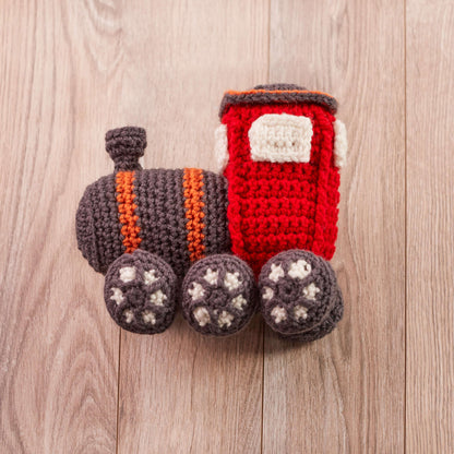 Red Heart Crochet Name Train Crochet Toy made in Red Heart Super Saver Yarn
