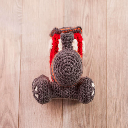 Red Heart Crochet Name Train Crochet Toy made in Red Heart Super Saver Yarn