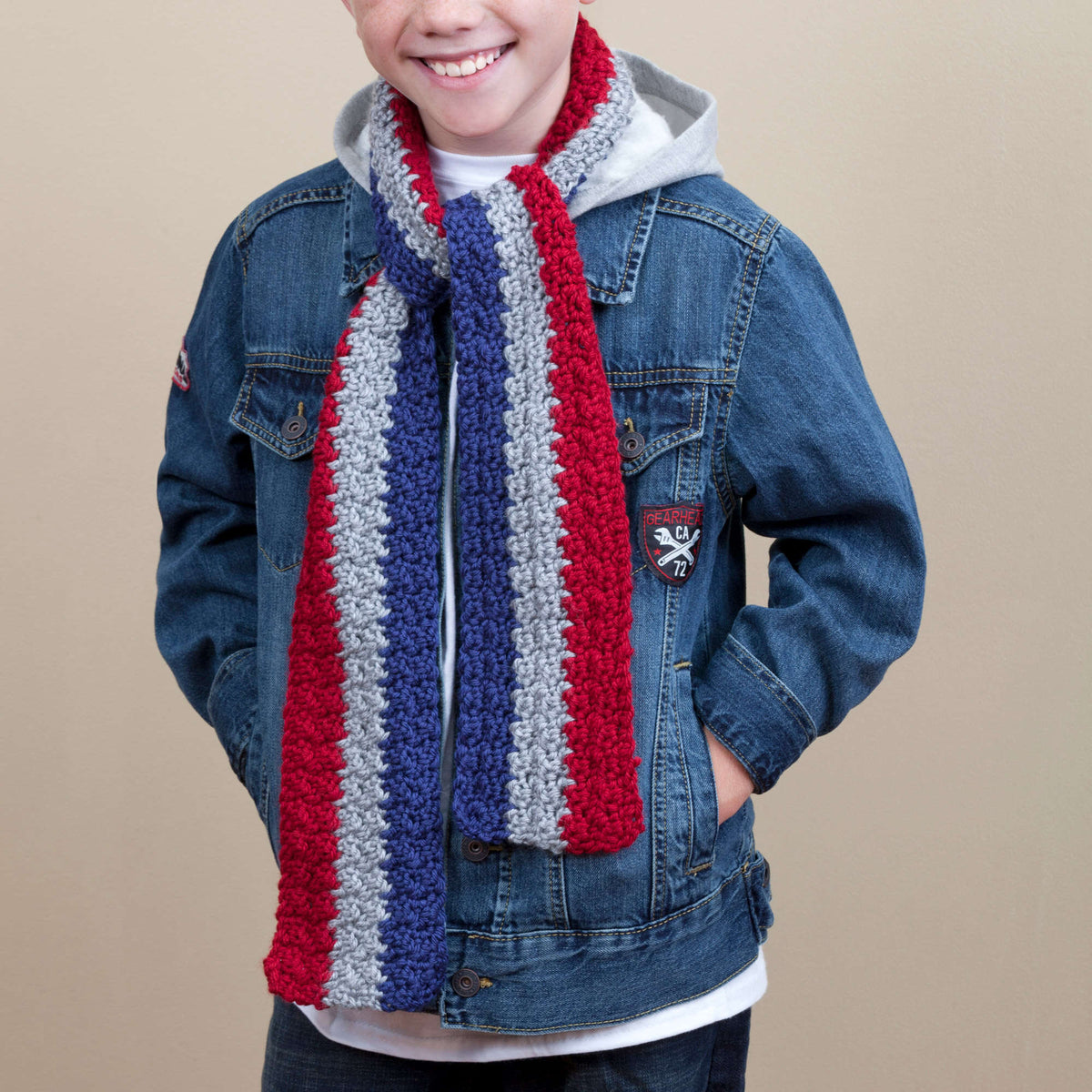 Crochet Scarf made in Red Heart Soft Yarn