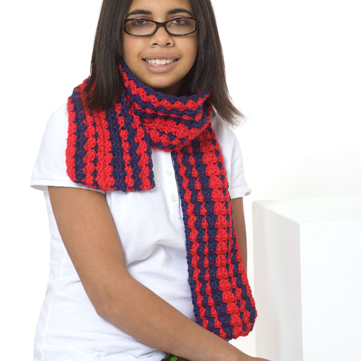 Crochet Scarf made in Red Heart Soft Yarn