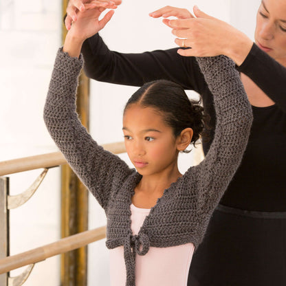 Red Heart Crochet At the Barre Shrug Crochet Shrug made in Red Heart Sparkle Soft Yarn