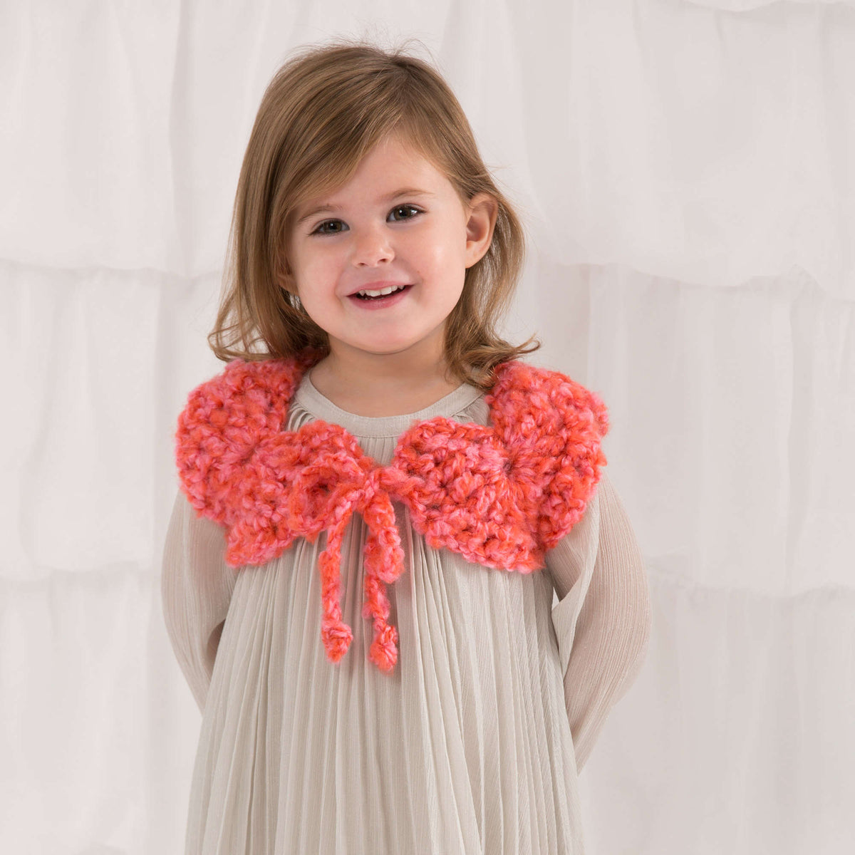 Crochet Shrug made in Red Heart Baby Clouds Yarn