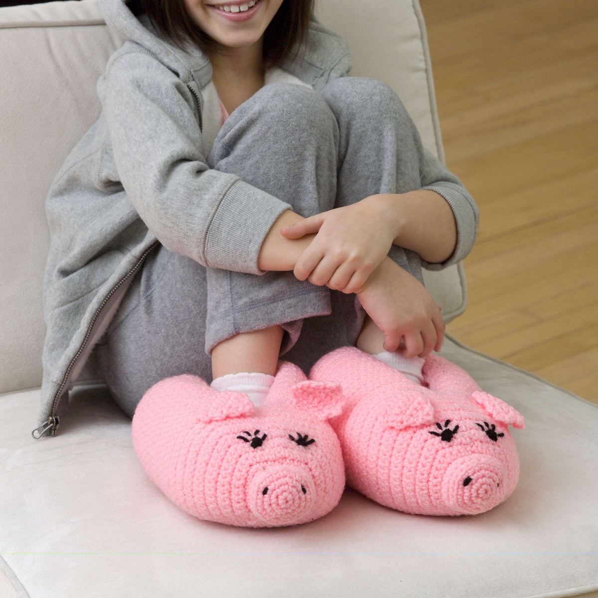 Crochet Slippers made in Red Heart Super Saver Yarn