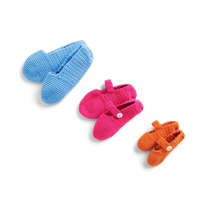 Red Heart Crochet Slippers for the Family All Variants