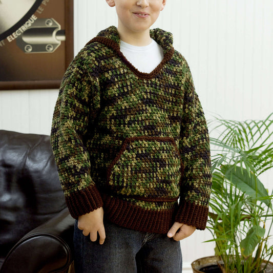 Crochet Sweatshirt made in Red Heart Super Saver Yarn