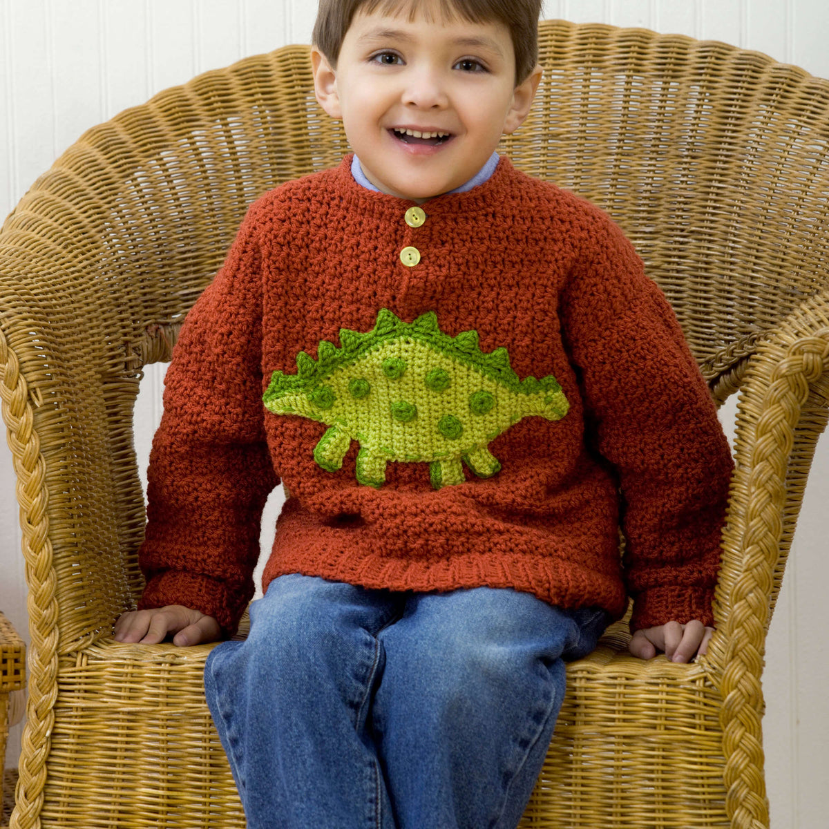 Crochet Sweater made in Red Heart Designer Sport Yarn