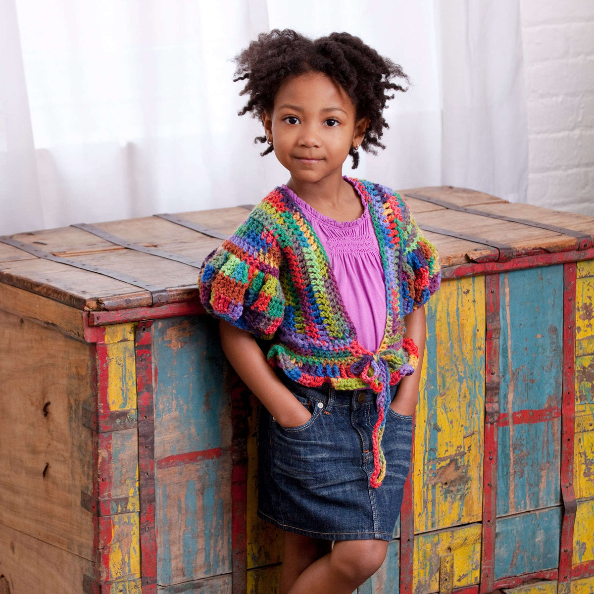 Crochet Sweater made in Red Heart Super Saver Yarn