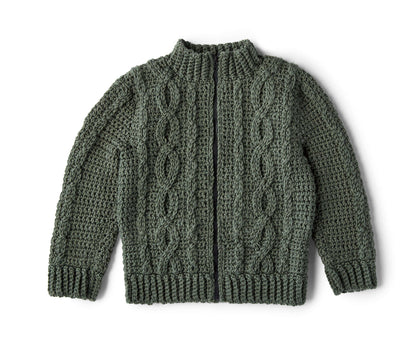 Red Heart Chic Cabled Crochet Jacket 12 mos.