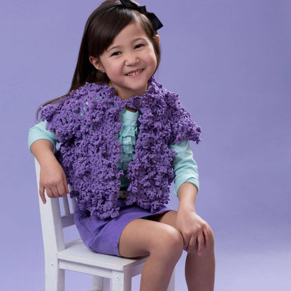 Red Heart Crochet Child's Diva Vest Crochet Vest made in Red Heart Lolli Yarn