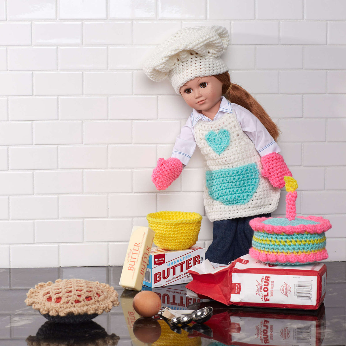 Crochet Doll made in Red Heart Super Saver Yarn