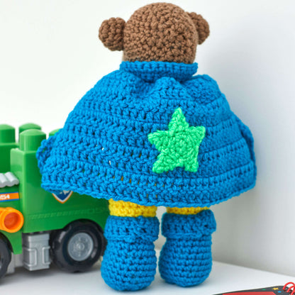 Red Heart Crochet Super Hero Bear Set Crochet Set made in Red Heart Yarn