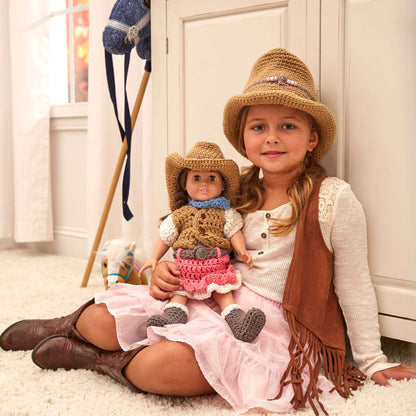 Red Heart Crochet Dollie Cowgirl Partner Crochet Toy made in Red Heart Yarn