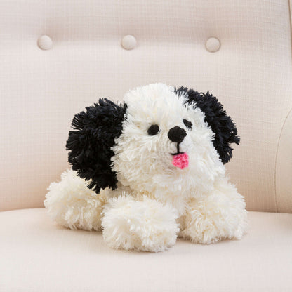 Red Heart Irresistible Crochet Puppy Crochet Toy made in Red Heart Boutique Yarn