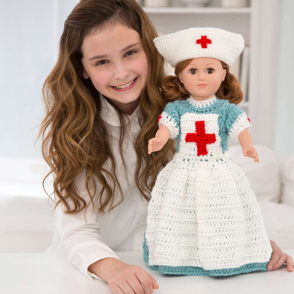 Red Heart Caring Nurse Doll to Crochet Crochet Toy made in Red Heart Yarn