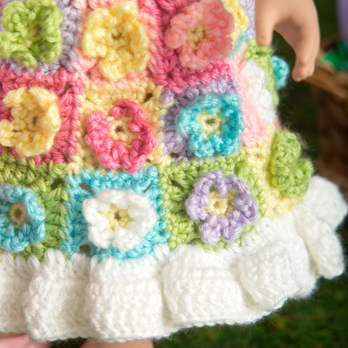 Crochet Holiday Décor made in Red Heart Soft Baby Steps Yarn