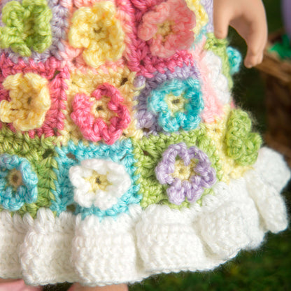 Red Heart Crochet My Doll's Easter Frock Crochet Holiday Décor made in Red Heart Soft Baby Steps Yarn
