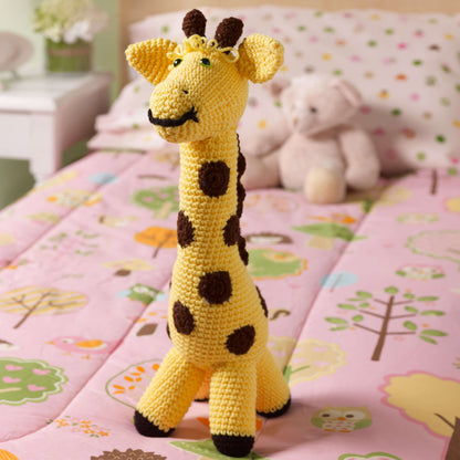 Red Heart Crochet Love My Giraffe Toy Crochet Toy made in Red Heart Yarn