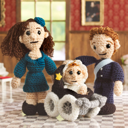 Red Heart Crochet the Royal Family Crochet Toy made in Red Heart Classic Yarn