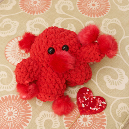 Red Heart Crochet Pom-Monster Crochet Toy made in Red Heart Yarn