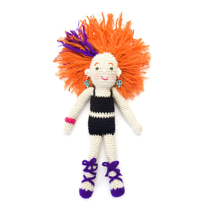 Red Heart Crochet Artistic Annie Doll Crochet Toy made in Red Heart Super Saver Yarn