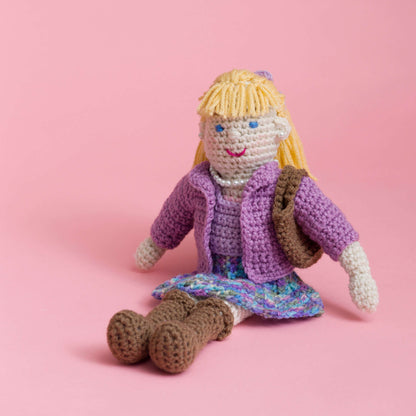 Red Heart Crochet Lovely Lucy Doll Crochet Doll made in Red Heart Super Saver Yarn