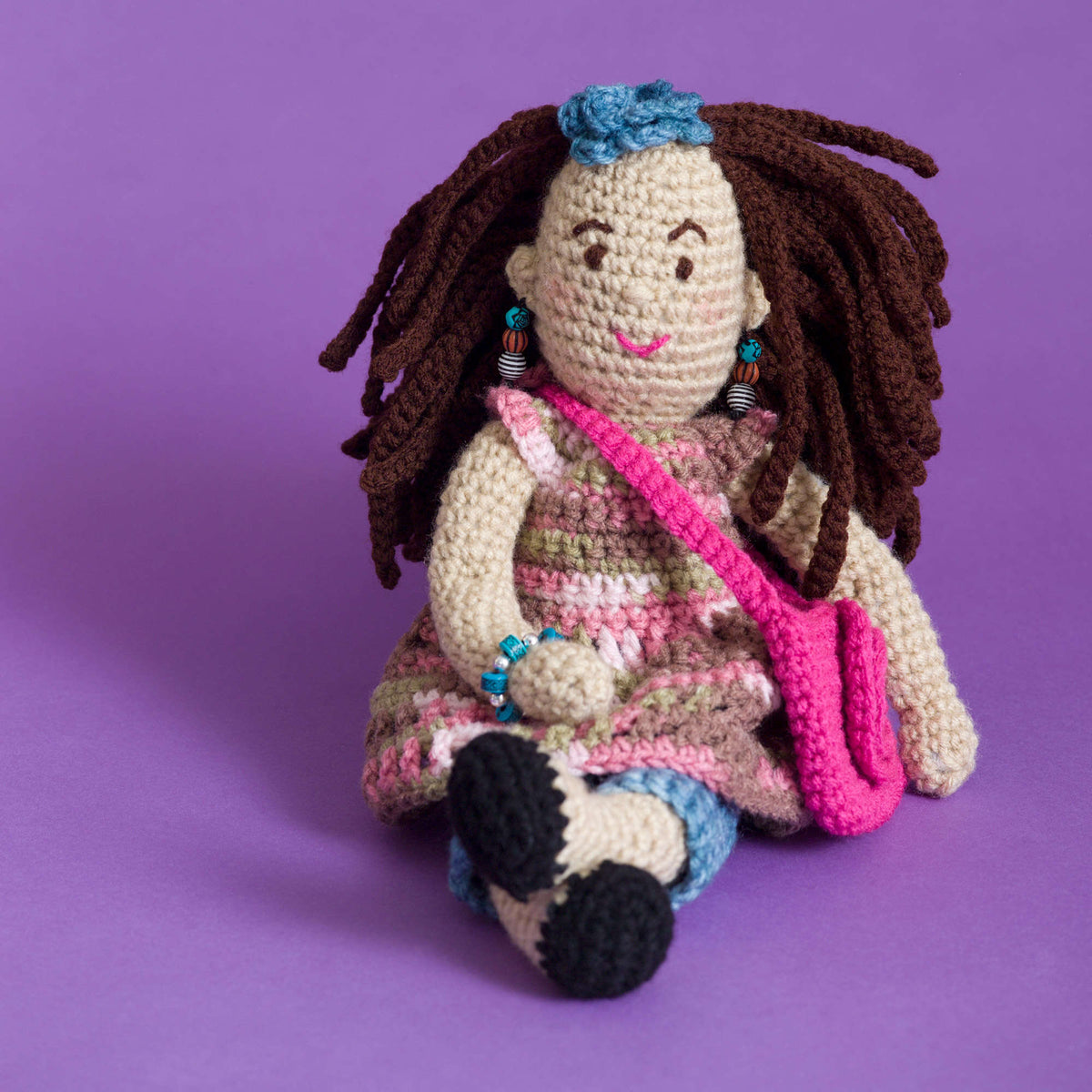 Crochet Doll made in Red Heart Super Saver Yarn