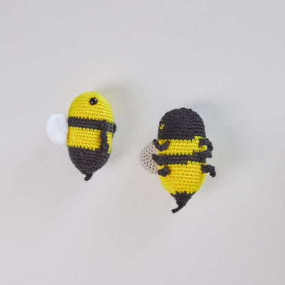 Red Heart Crochet Henry and Honey Bumblebee Crochet Toy made in Red Heart Yarn