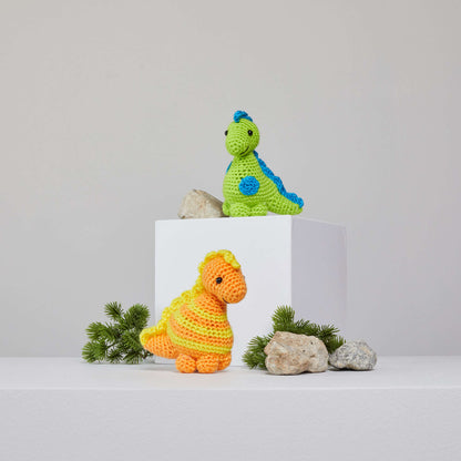 Red Heart Stellan and Stanley Crochet Dinosaur Crochet Toy made in Red Heart Yarn