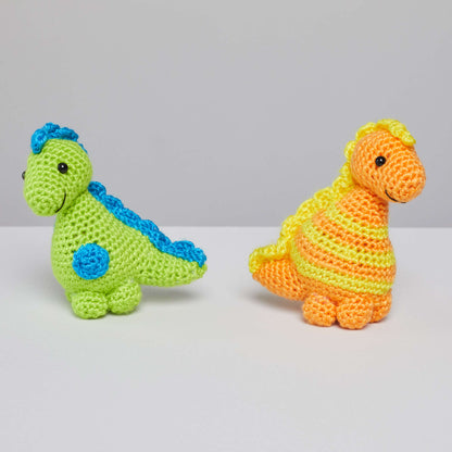 Red Heart Stellan and Stanley Crochet Dinosaur Crochet Toy made in Red Heart Yarn