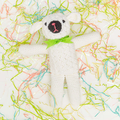 Red Heart Crochet Little Lamb Crochet Toy made in Red Heart With Love Yarn
