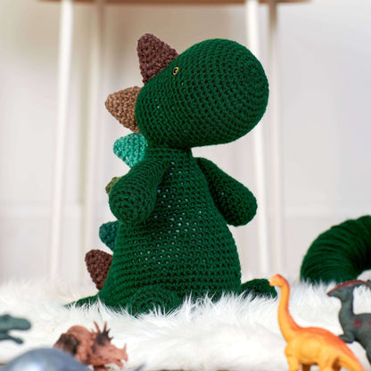 Red Heart Squish-a-Sauras Crochet Dino Toy Single Size