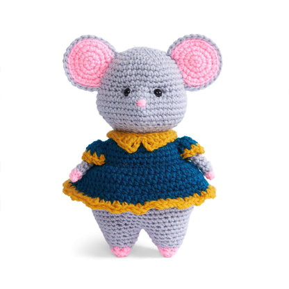 Red Heart Milly the Mouse Crochet Toy Crochet Toy made in Red Heart Super Saver yarn