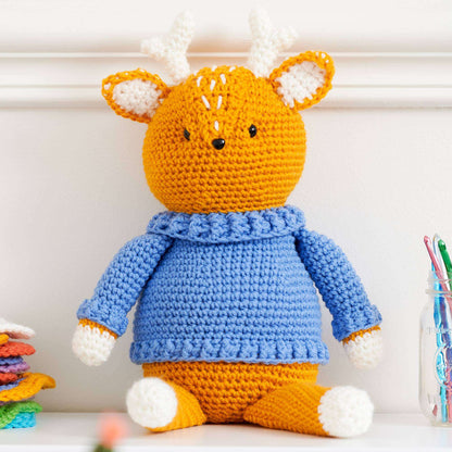 Red Heart Danny the Deer Crochet Toy Single Size