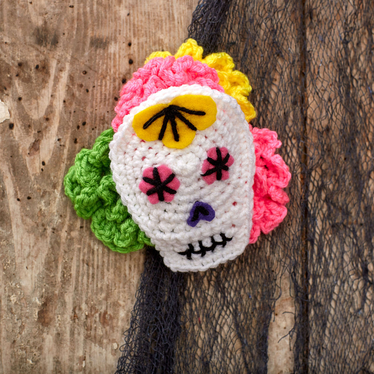 Crochet Headpiece made in Red Heart Yarn