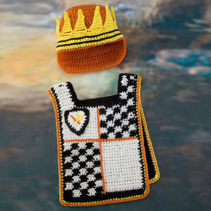 Red Heart Crochet Medieval Prince Crochet Costume made in Red Heart Yarn