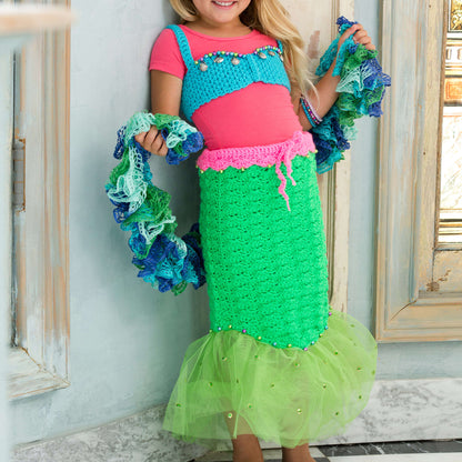 Red Heart Crochet Petite Mermaid Costume Crochet Costume made in Red Heart Super Saver Yarn