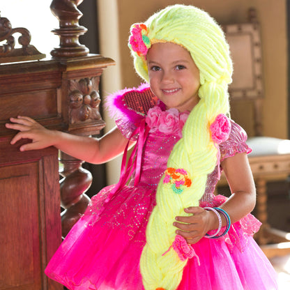 Red Heart Crochet Princess Braid Crochet Costume made in Red Heart Super Saver Yarn