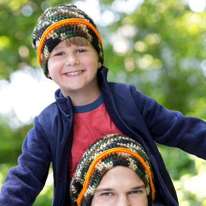 Red Heart Crochet Dad & Son Camo Hats Crochet Hat made in Red Heart Sport Yarn