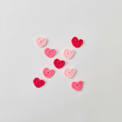 Red Heart Crochet Sweet Hearts Crochet Heart Craft made in Red Heart Super Saver Yarn