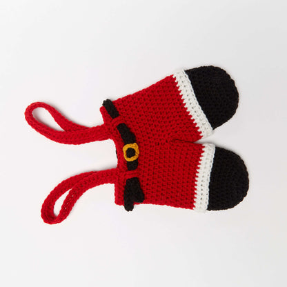 Red Heart Crochet Santa Pants Gift Holder Crochet Holder made in Red Heart Super Saver Yarn