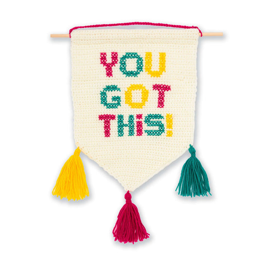 Crochet Wall Hanging made in Red Heart Super Saver yarn