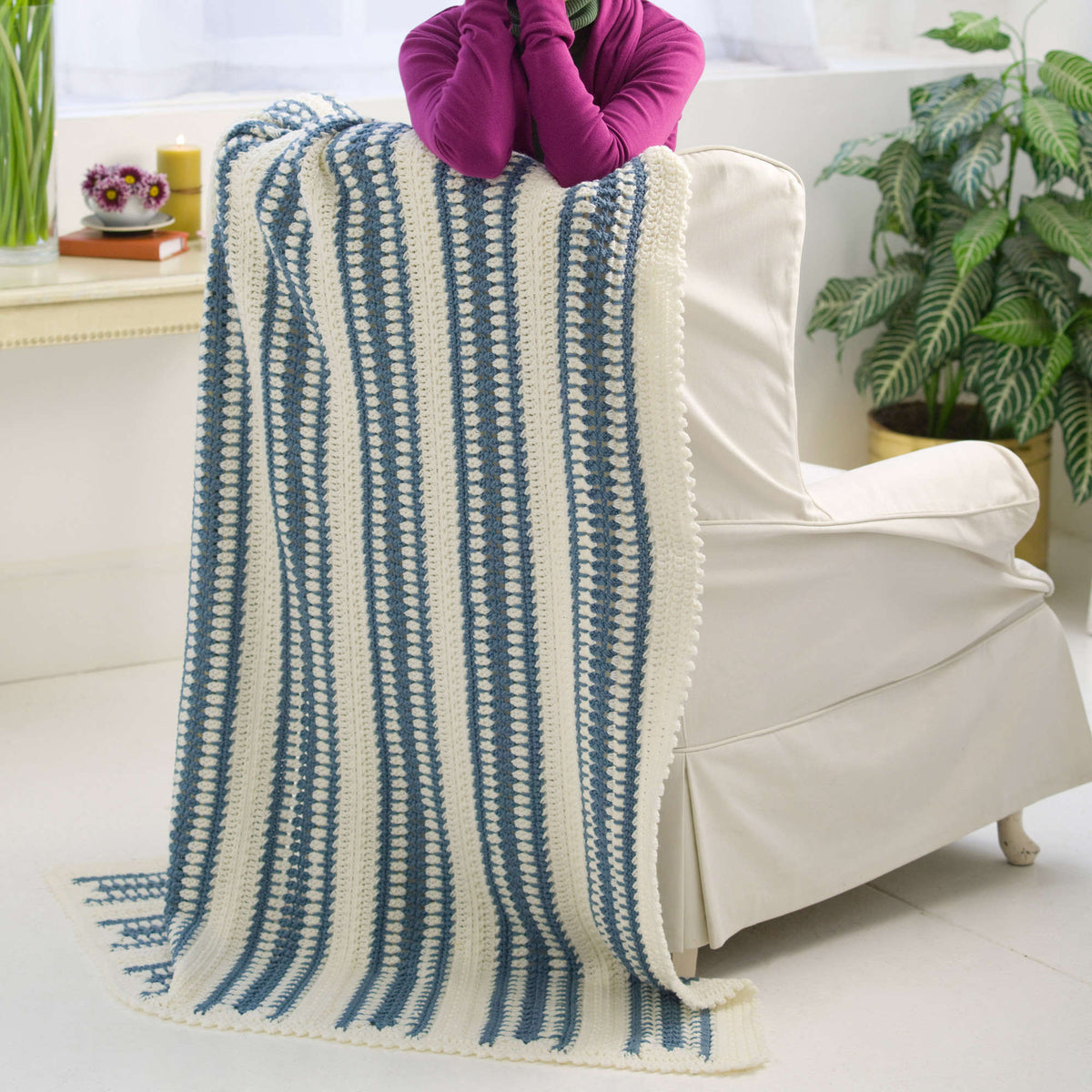 Crochet Throw made in Red Heart Super Saver Yarn