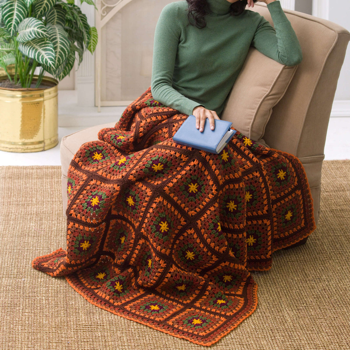 Crochet Throw made in Red Heart Classic Yarn